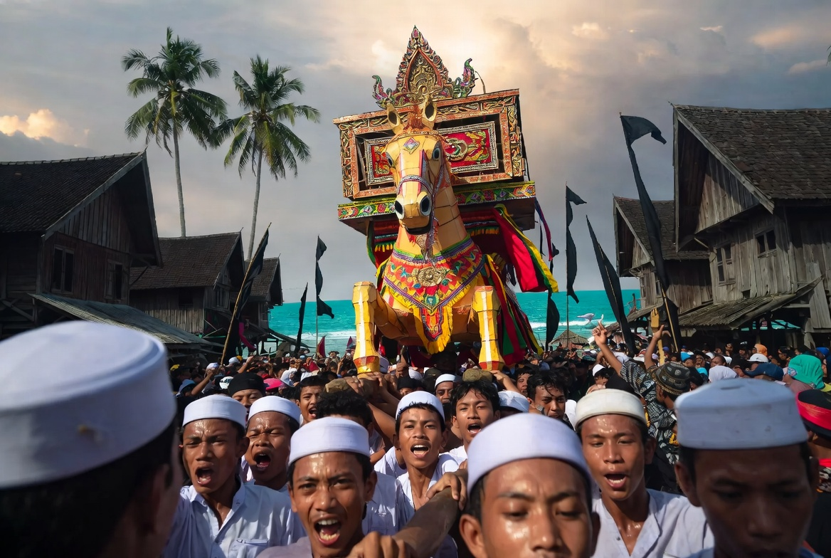 Upacara Tabuik di Desa Pariaman: Ritual Dramatis dan Warisan Budaya yang Hidup di Tepi Laut